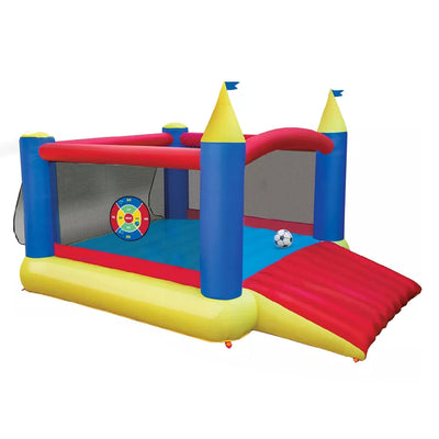 Banzai Slide 'n Score Bouncer Inflatable Bounce House with Games (Open Box)