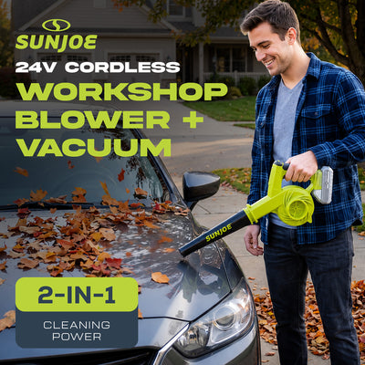 Sun Joe 24V IONMAX Work Shop Blower and Vacuum Battery Charger, 24V-WSB-LTE - VMInnovations