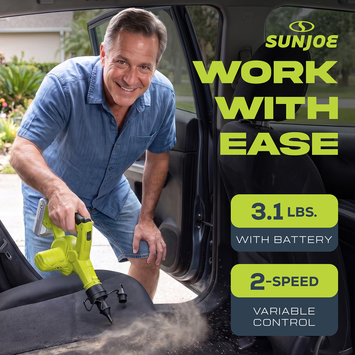 Sun Joe 24V IONMAX Work Shop Blower and Vacuum Battery Charger, 24V-WSB-LTE - VMInnovations