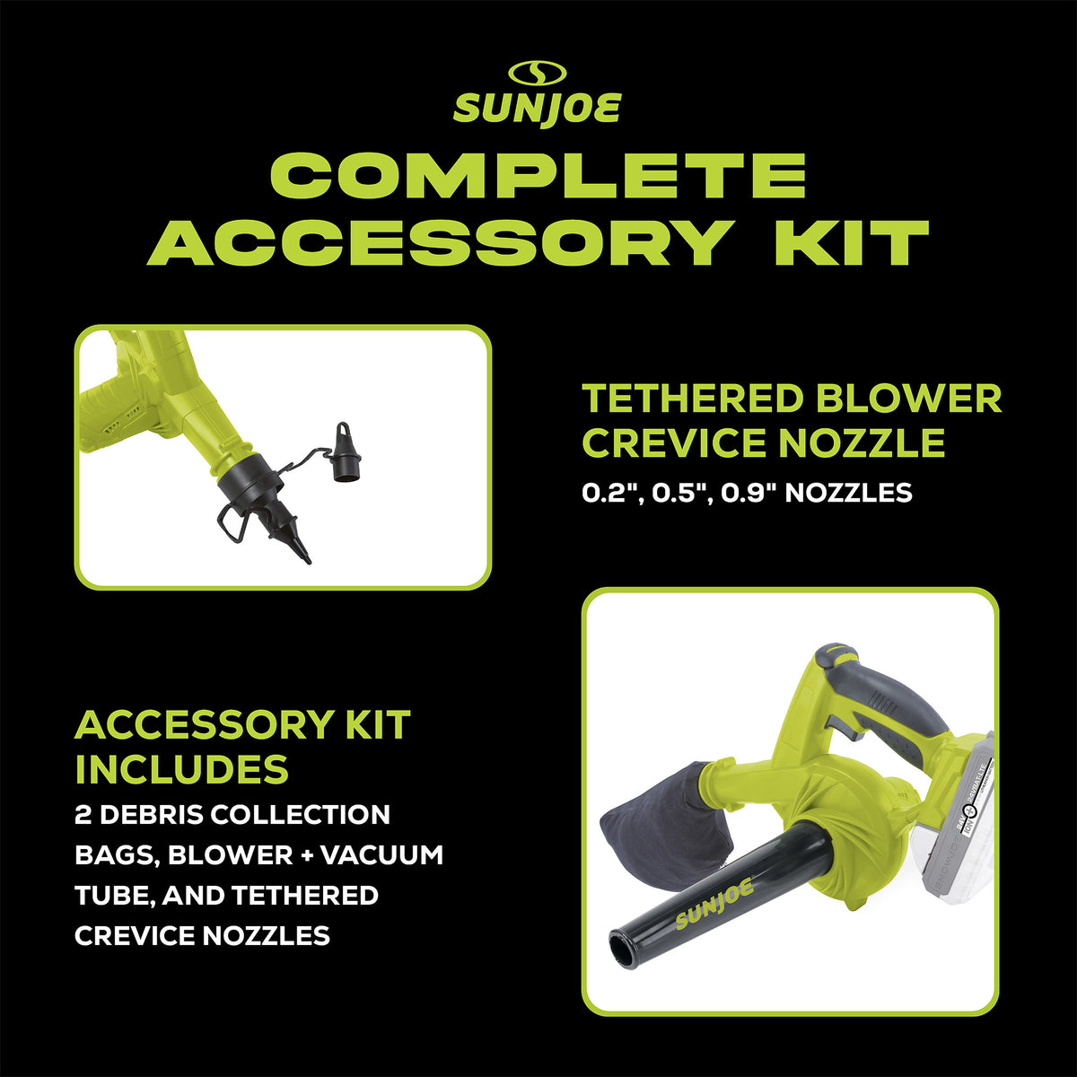 Sun Joe 24V IONMAX Work Shop Blower and Vacuum Battery Charger, 24V-WSB-LTE - VMInnovations