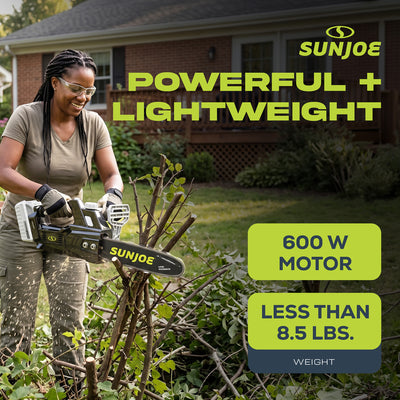 Sun Joe 24V 10-Inch 600W Chain Saw Kit with 4.0Ah Battery & Charger (Open Box) - VMInnovations