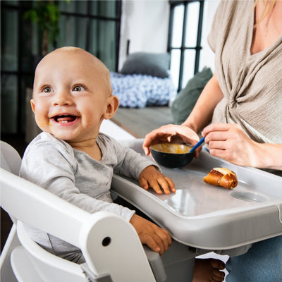 Alpha High Chair Tray Table Compatible with Wooden Alpha+ and Beta+, Grey (Used) - VMInnovations