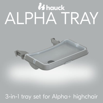 Alpha High Chair Tray Table Compatible with Wooden Alpha+ and Beta+, Grey (Used) - VMInnovations