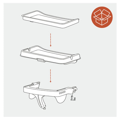 Alpha High Chair Tray Table Compatible with Wooden Alpha+ and Beta+, Grey (Used)