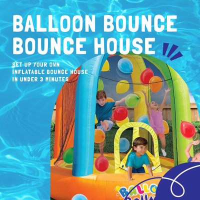 Banzai Inflatable Balloon Bounce Activity Play Center w/ 20 Balloons (For Parts)