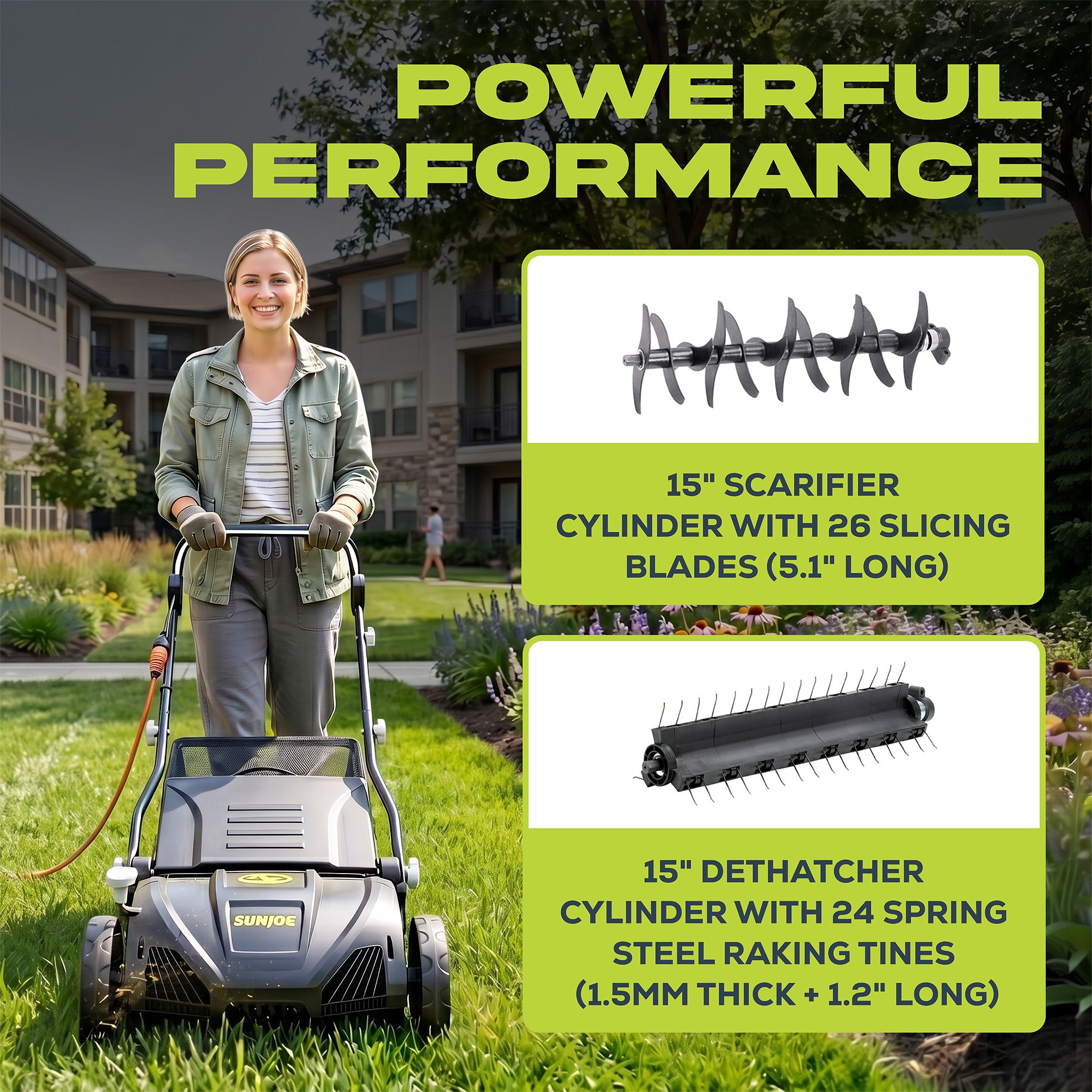 Sun Joe 13 Amp Electric Dethatcher and Scarifier with 13.2 Gallon Bag(For Parts)