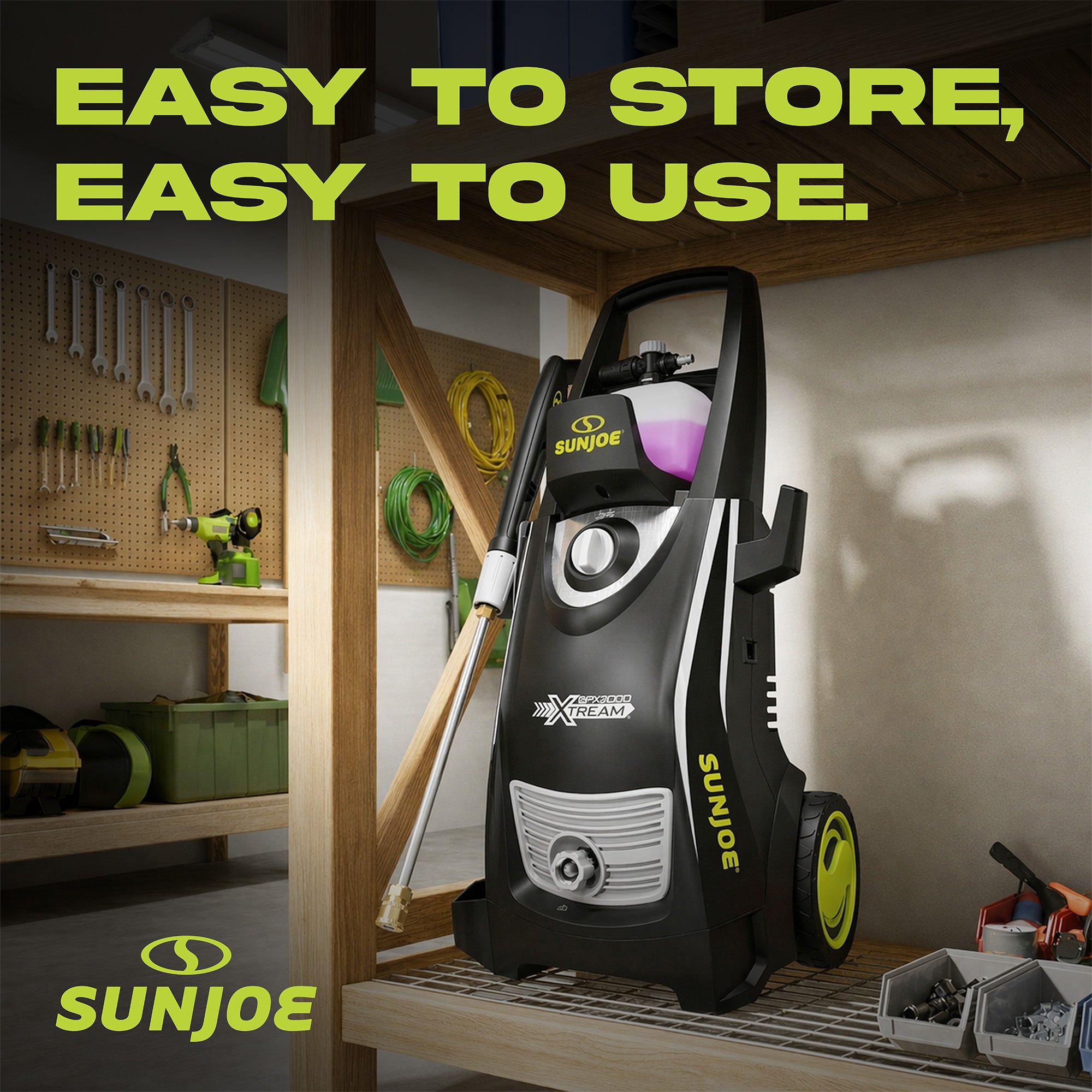 Sun Joe Electric Pressure Washer, Power Washer w/ Wheels, SPX3000-XT1 (Open Box)