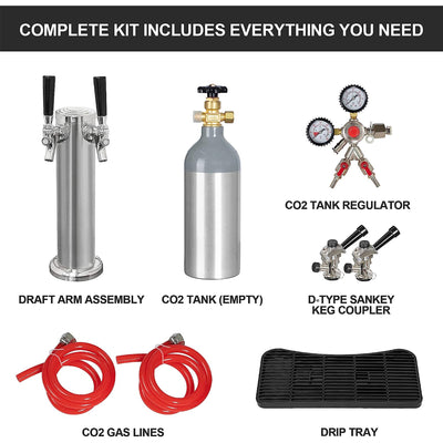 IceJungle Full Size Kegerator Outdoor Tap Draft Beer, Stainless Steel (Damaged) - VMInnovations