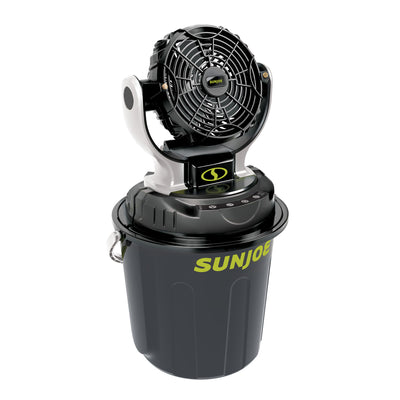 Sun Joe 24V IONMAX Cordless Misting Fan w/ 6 Gal Portable Bucket, 24V-MSTFAN-LTE