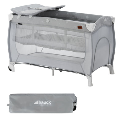 hauck Sleep N Play Center Portable Travel Cot w/Bassinet & Playpen, Stars Grey - VMInnovations