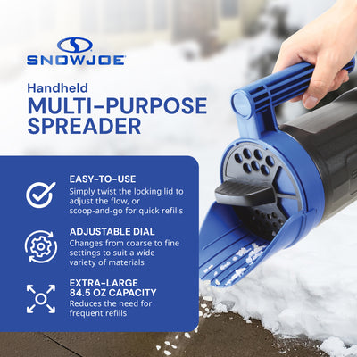Snow Joe 2 Pack Handheld All-Season Multi-Purpose Spreader, 5 Pound Capacity