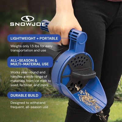 Snow Joe 2 Pack Handheld All-Season Multi-Purpose Spreader, 5 Pound Capacity