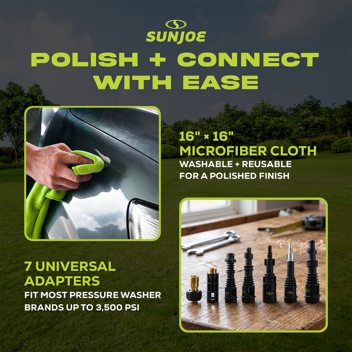 Sun Joe Auto Cleaning System, Pressure Washer Kit, Rotating Brush, SPX-ACS-MAX