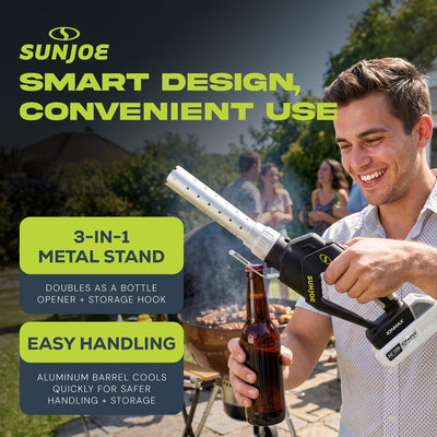 Sun Joe 24V Cordless Electric Fire Starter for Charcoal BBQ Grills (Open Box)