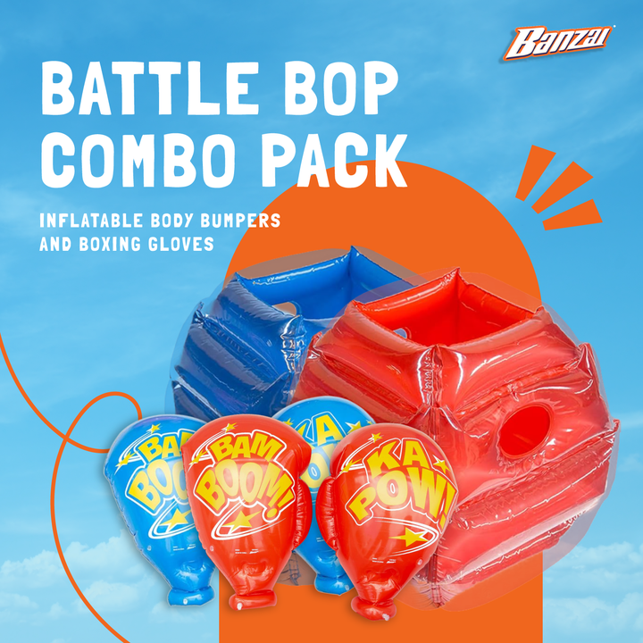 Banzai Battle Bop Combo Pack w/ Inflatable Gloves & Body Bumpers, 2 Pairs Each