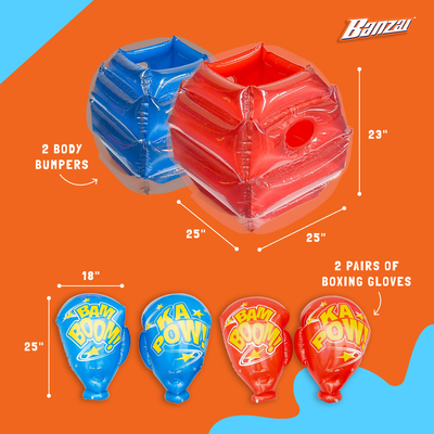 Battle Bop Combo Pack w/ Inflatable Gloves & Body Bumpers, 2 Pairs (Open Box) - VMInnovations