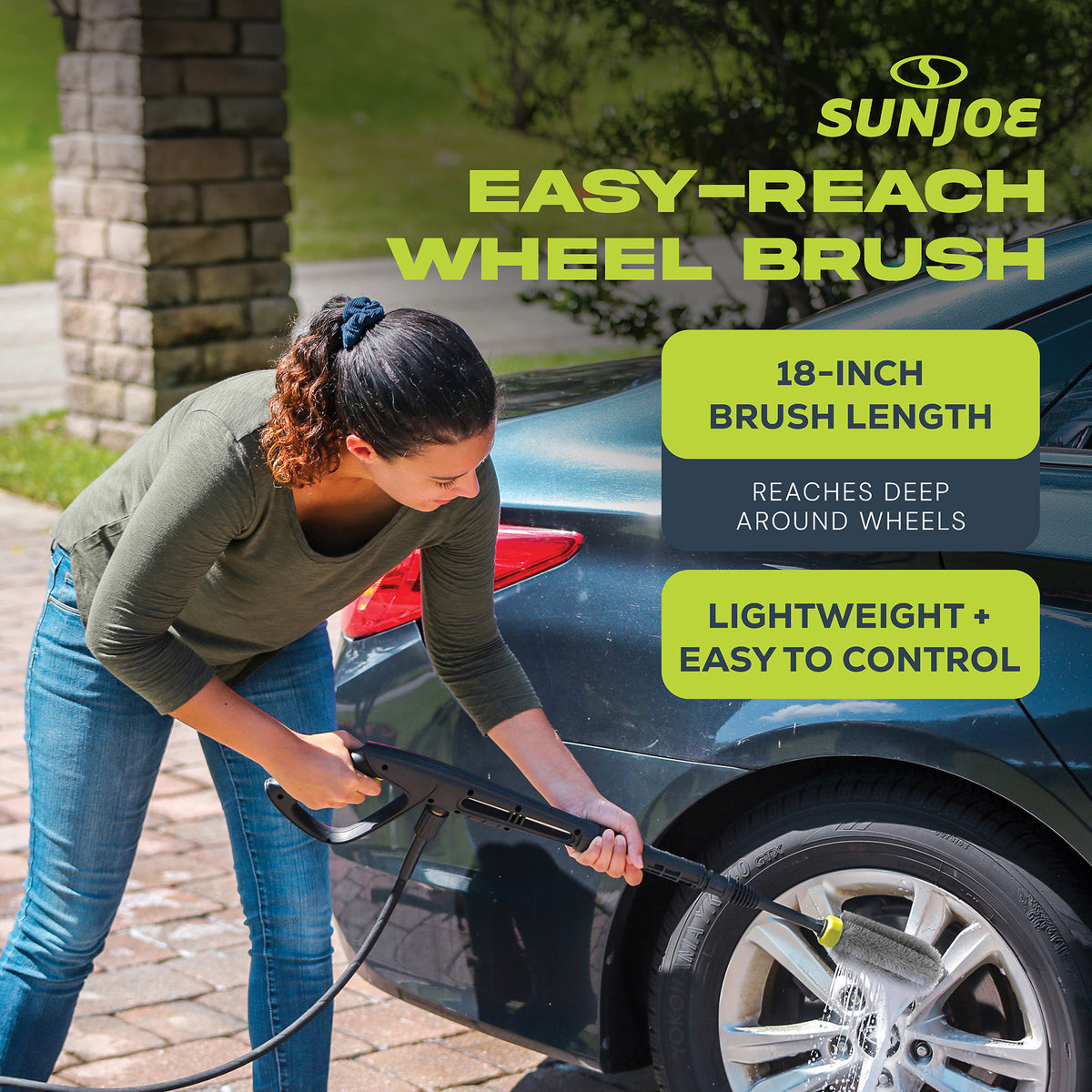 Sun Joe Car Cleaning Accessory Kit Pressure Washer Brush Set, CCK (Open Box)