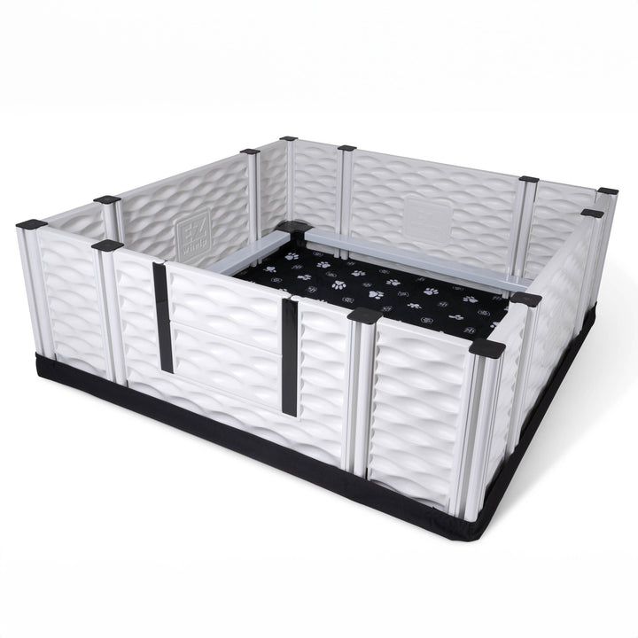 EZwhelp EZclassic 48"x48" Puppy Dog Whelping Box Playpen w/Rails & Liner, Black