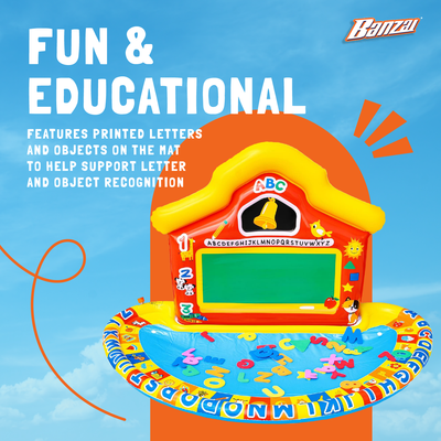 Banzai Jr School Splash Educational Learning Water Play Mat, Ages 3+ (Open Box) - VMInnovations