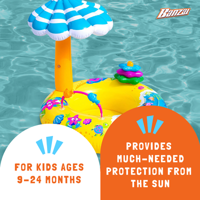 Banzai Discovery Splash Inflatable Pool Float Seat for Ages 9-24 Months (Used) - VMInnovations