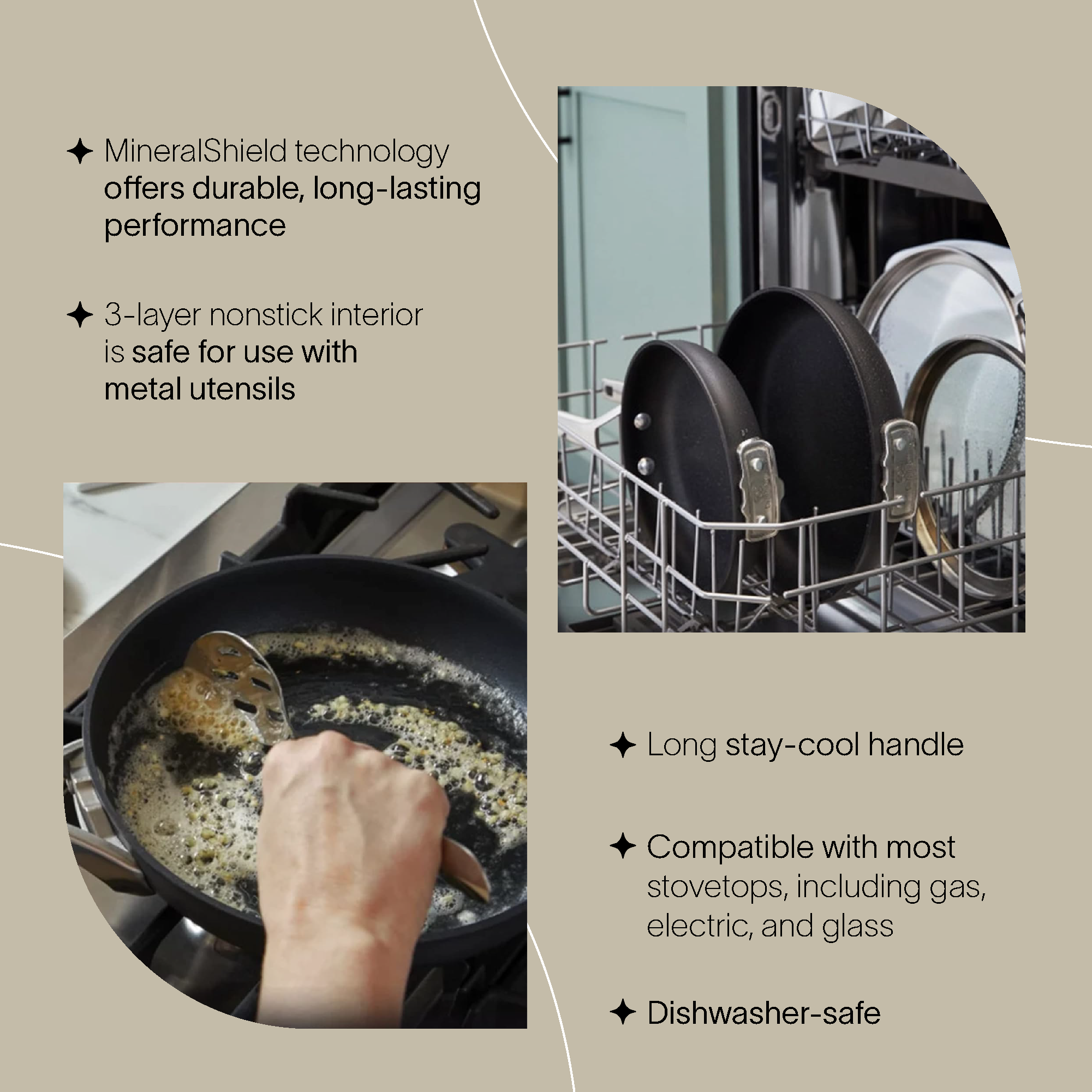 Calphalon Premier 13 Inch Hard Anodized MineralShield Nonstick Flat Wok Pan - VMInnovations