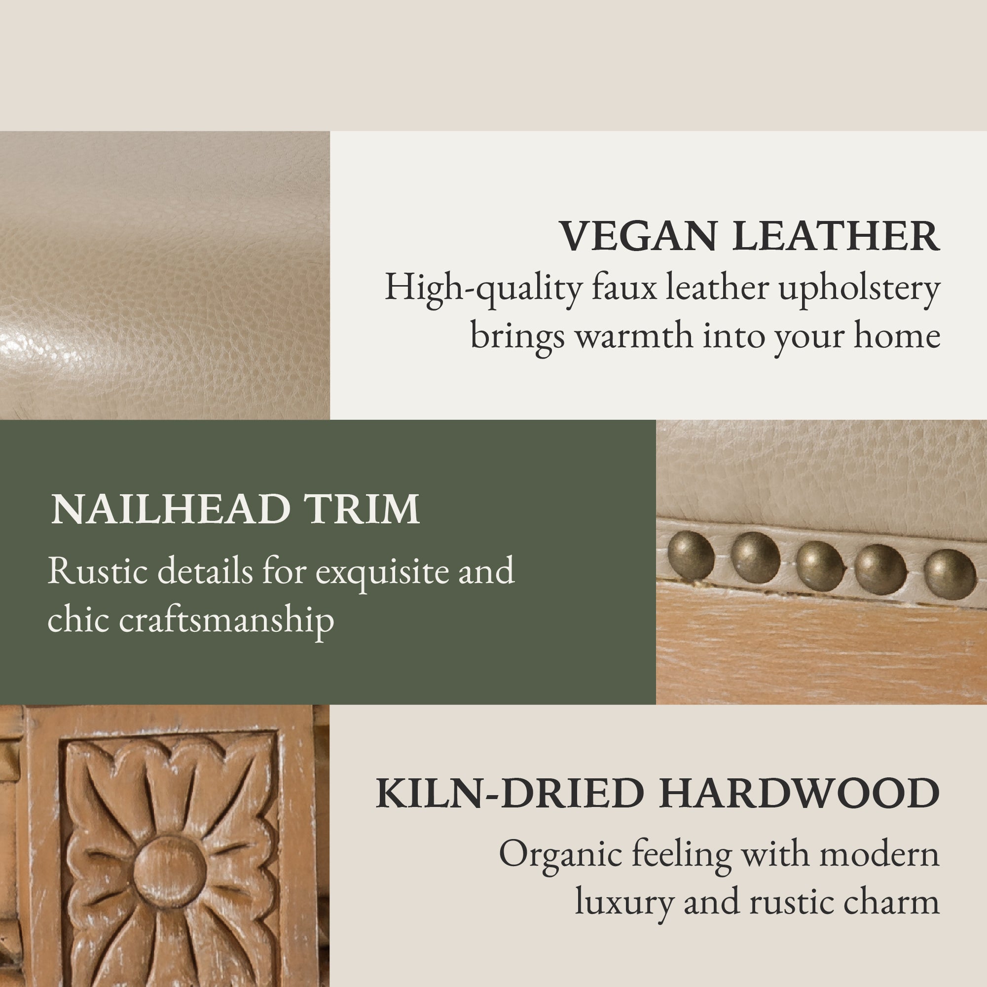 Maven Lane Bar Stool in Weathered Oak Finish w/ Avanti Vegan Leather (For Parts) - VMInnovations