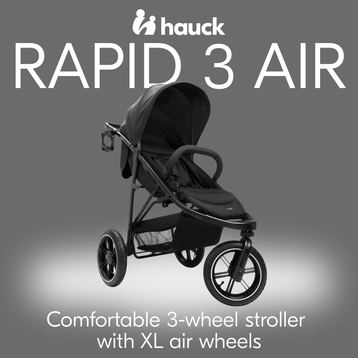hauck Stroller Rapid 3 Air Reclining Seat, Compact Stroller, Air Tires(Open Box)