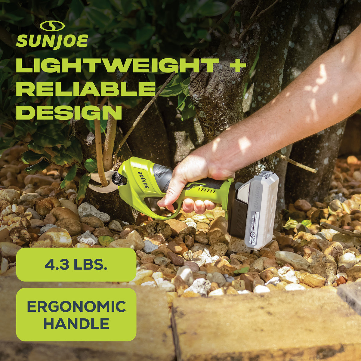 Sun Joe 24V Cordless Handheld Pruner with Battery and Charger, 80W (Open Box) - VMInnovations