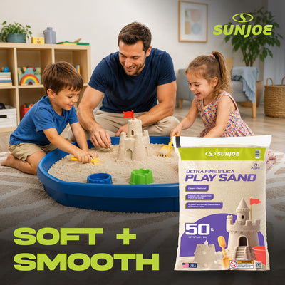 Sun Joe Ultra Fine Silica Play Sand for Sandboxes and Sensory Tables, 50 lbs, PLYSAND50 - VMInnovations