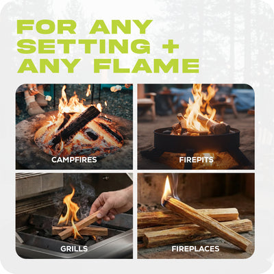 Sun Joe 40 Lb Fatwood Fire Starter Sticks for Fireplace, & Pits Use