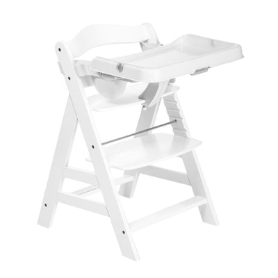 hauck Alpha+ Adjustable Booster High Chair and High Chair Tray Table, White - VMInnovations