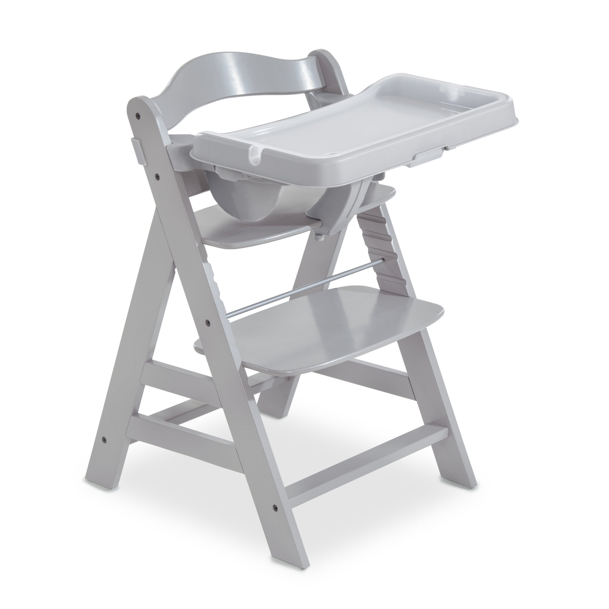 hauck Alpha+ Adjustable Booster High Chair and High Chair Tray Table, Grey - VMInnovations