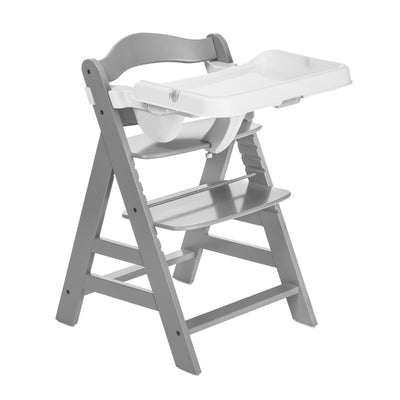 hauck Alpha+ Adjustable Booster High Chair and High Chair Tray Table, White - VMInnovations