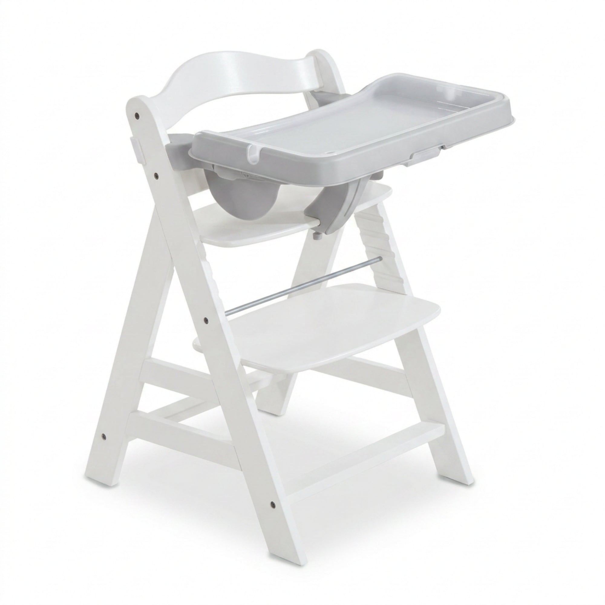 hauck Alpha+ Adjustable Booster High Chair and High Chair Tray Table, Grey - VMInnovations