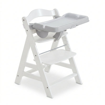 hauck Alpha+ Adjustable Booster High Chair and High Chair Tray Table, Grey - VMInnovations