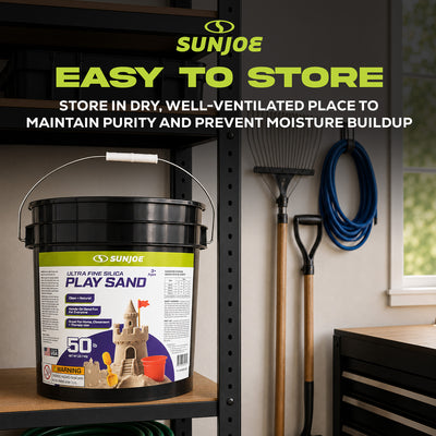 Sun Joe Ultra Fine Silica Play Sand for Sandboxes and Sensory Tables, 50 lbs. - VMInnovations