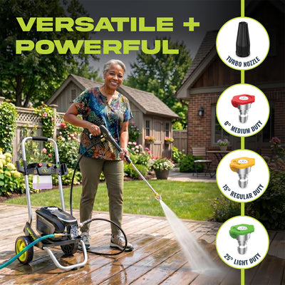 Sun Joe 2200 PSI Electric Pressure Washer w/ Foam Cannon & Nozzles (Open Box) - VMInnovations