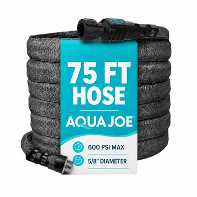 Aqua Joe FiberJacket Garden Hose, Kink-Resistant, 75' x 5/8" Diameter (Open Box)