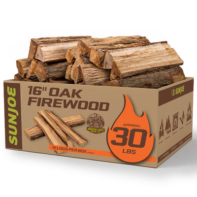 Sun Joe 16" Oak Firewood Fire Starter Sticks for Fireplace & Pits Use (Open Box)