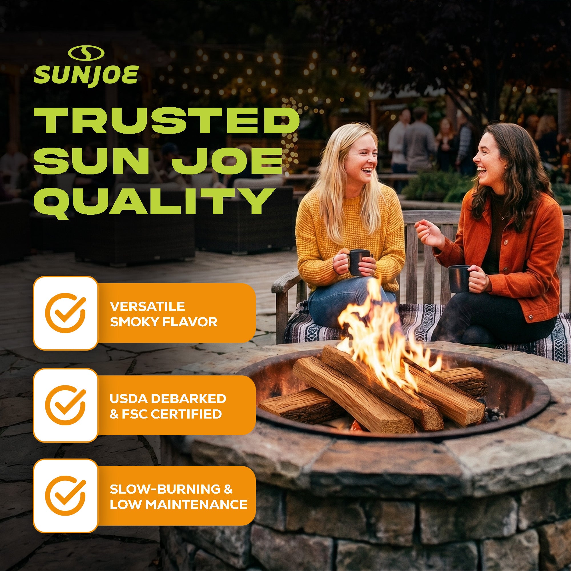 Sun Joe 16" Oak Firewood Fire Starter Sticks for Fireplace & Pits Use, (Used) - VMInnovations