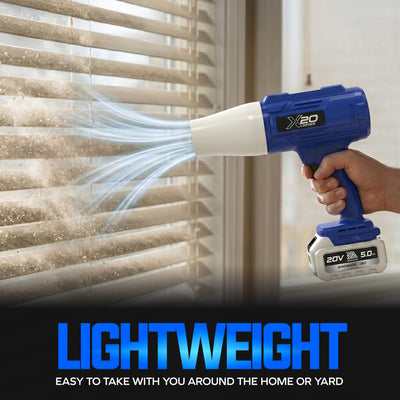 Sun Joe 20V ECOSHARP X20 StormJet Cordless Turbo Blower, Blue, (Used) - VMInnovations