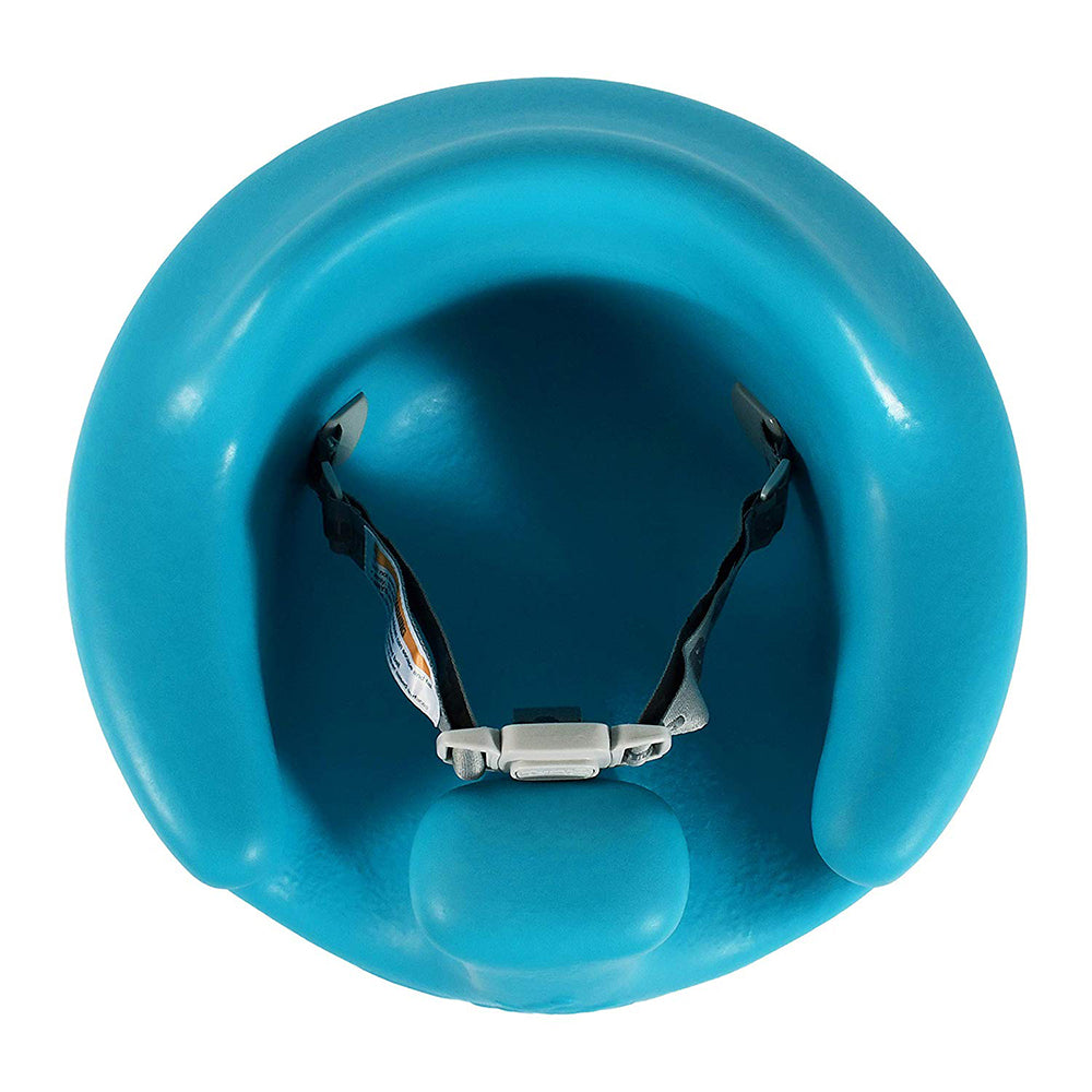 Bumbo Baby Infant Soft Foam Wide Floor Seat w/ 3 Point Adjustable Harness, Blue