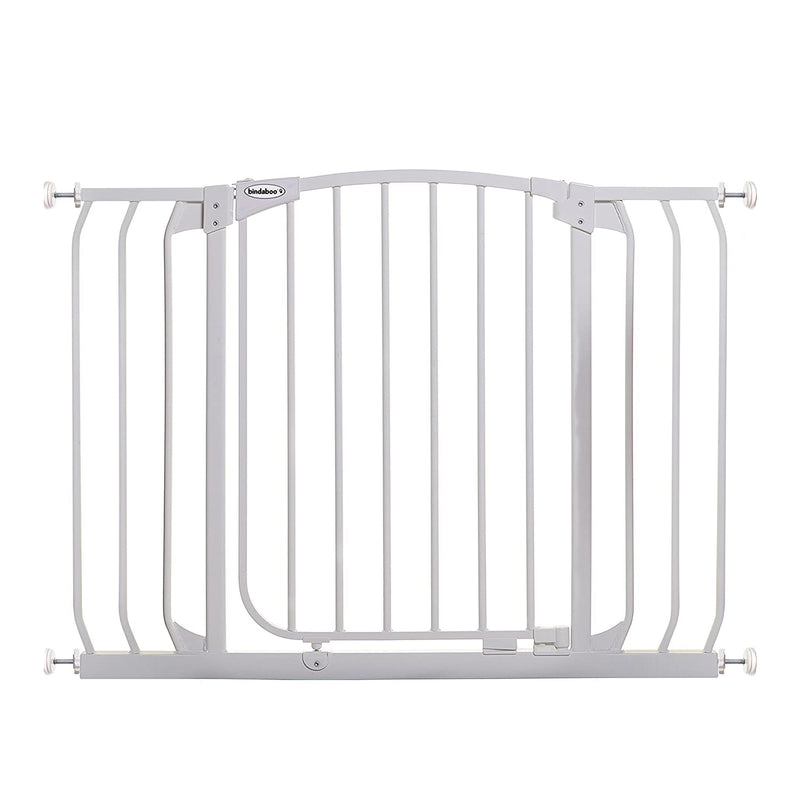 Bindaboo B1103 38 to 42.5 Inch Extra Tall Wide Swing Close Baby Pet Gate, White