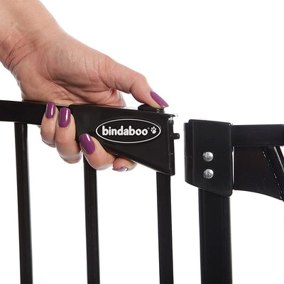 Bindaboo B1104 38 to 42.5 Inch Swing Close Baby and Pet Safety Gate, Black - VMInnovations