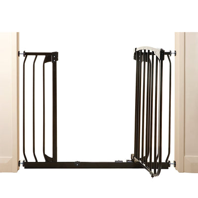 Bindaboo B1104 38 to 42.5 Inch Swing Close Baby and Pet Safety Gate, Black - VMInnovations