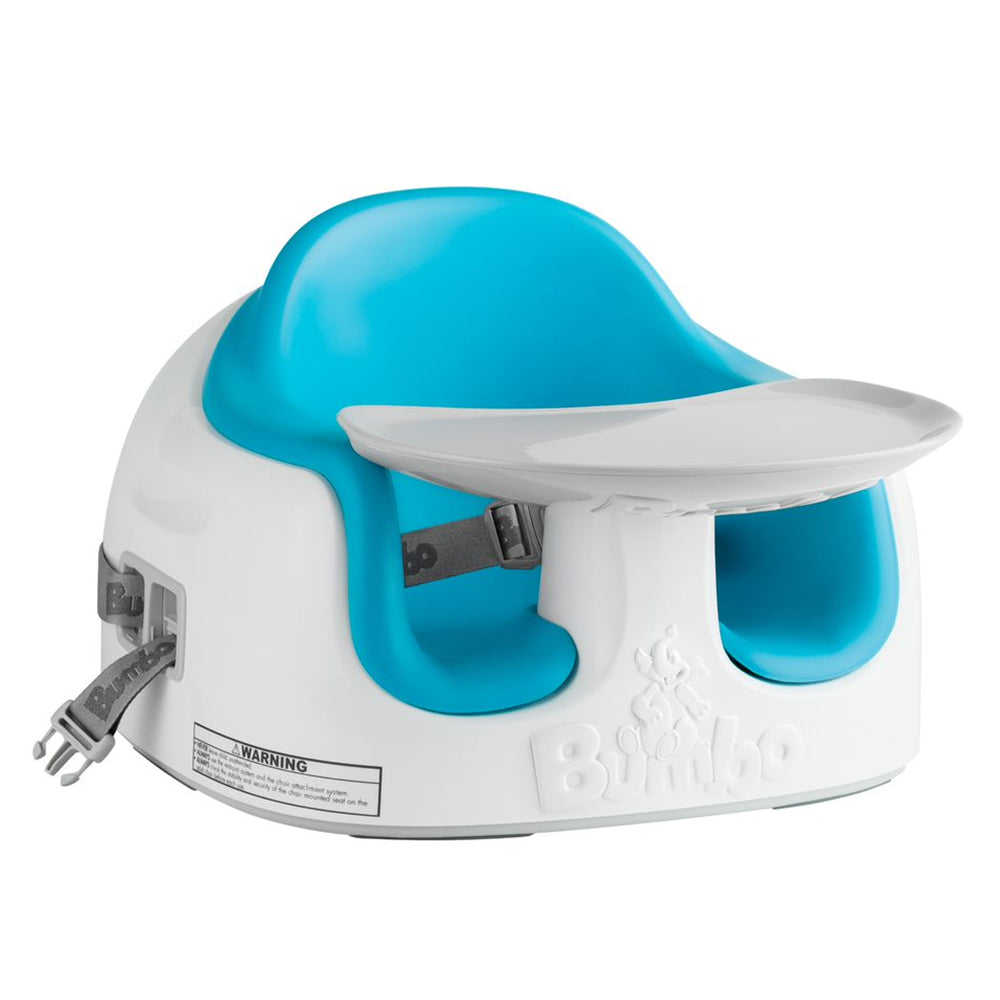 Bumbo Baby Toddler Adjustable Height 3 in 1 Non Slip Multi Seat with Tray, Blue