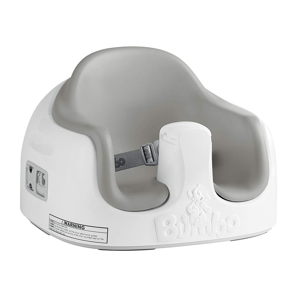 Bumbo Baby Toddler Soft Foam Multi Seat with Tray and Buckle Straps, Cool Gray