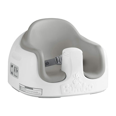 Bumbo Baby Toddler Soft Foam Multi Seat with Tray and Buckle Straps, Cool Gray