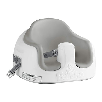 Bumbo Baby Toddler Soft Foam Multi Seat with Tray and Buckle Straps, Cool Gray