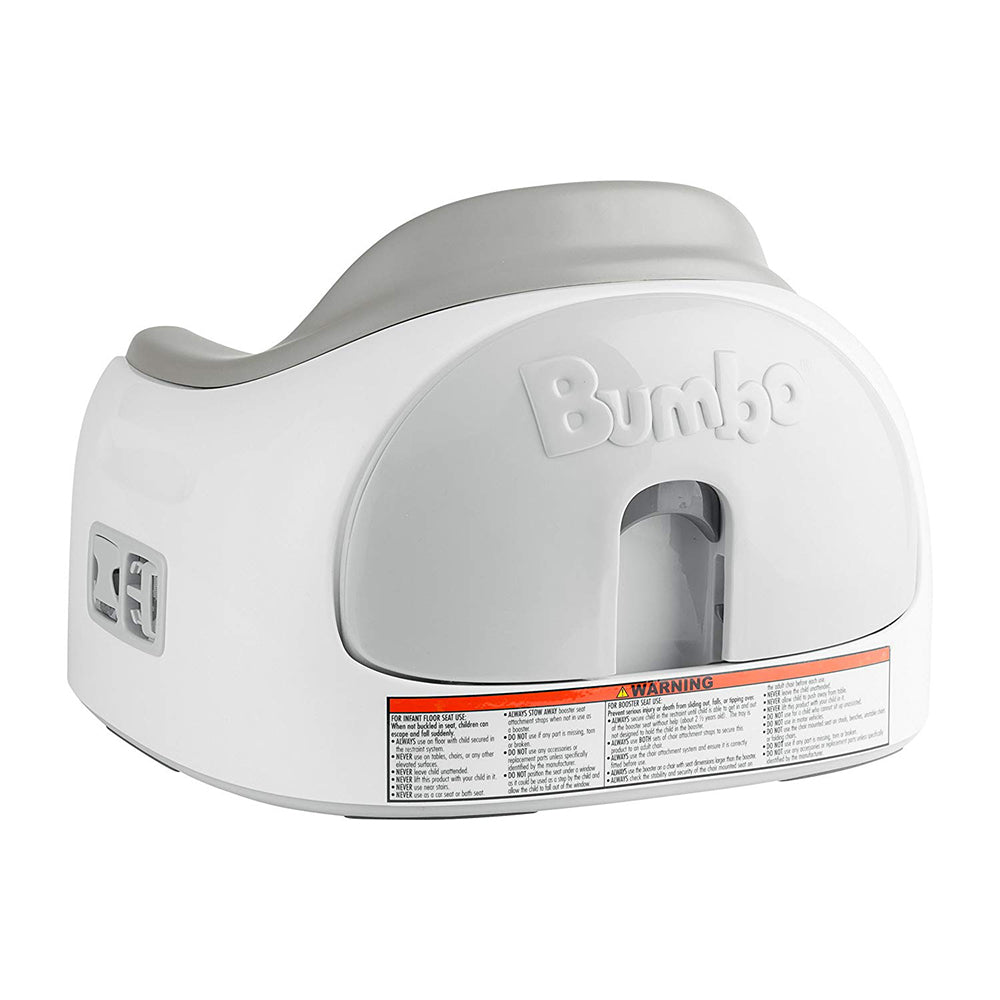 Bumbo Baby Toddler Soft Foam Multi Seat with Tray and Buckle Straps, Cool Gray